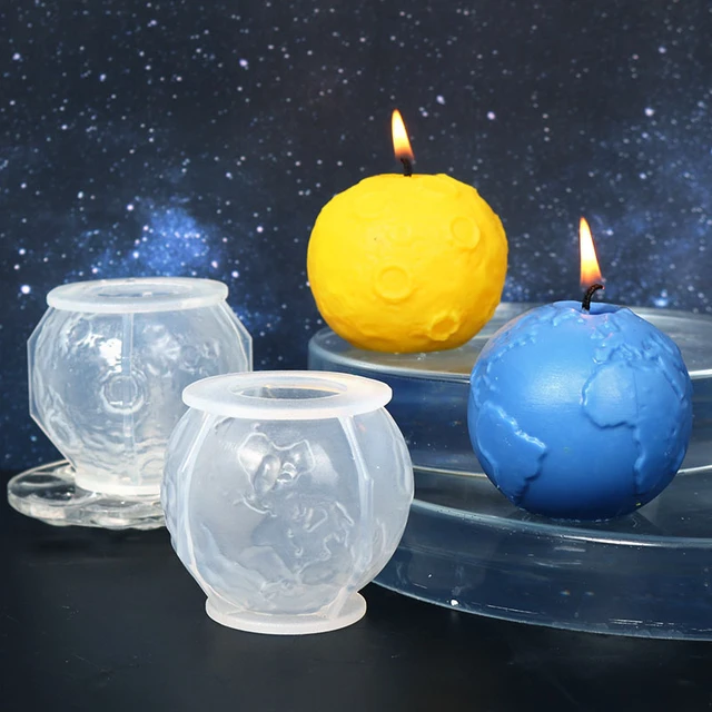 Moon Shape Candle Silicone Mold DIY Aromatherapy Soap Resin Gypsum Ice Cube  Chocolate Molds Candle Making Kit Home Decor Gifts