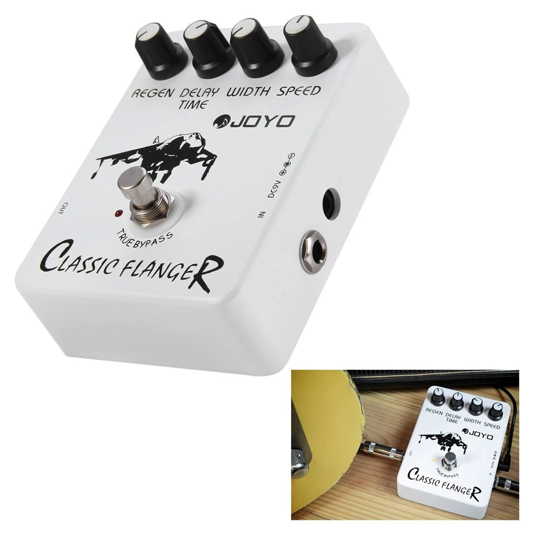 

JOYO JF-07 Classic Flanger Pedal Effect Tremulous Vibratos & Chorus for Electric Guitar Metallic Flanger guitar processor