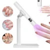 Mini UV LED Lamp for Nails Rechargeable Portable Nail Dryer for Gel Nail Polish with 360° Rotation Magnetic Holder & Display 1