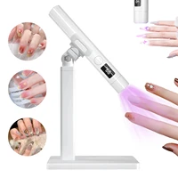 Mini UV LED Lamp for Nails Rechargeable Portable Nail Dryer for Gel Nail Polish with 360° Rotation Magnetic Holder & Display 1
