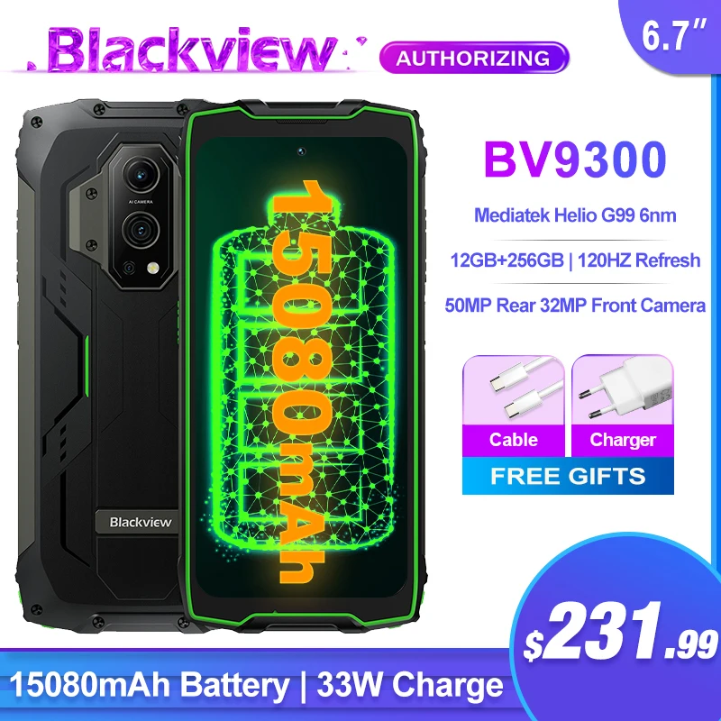 🔅🅽🅴🆆 Blackview BV9300 4G Dual SIM Flashlight Green 12GB/256GB