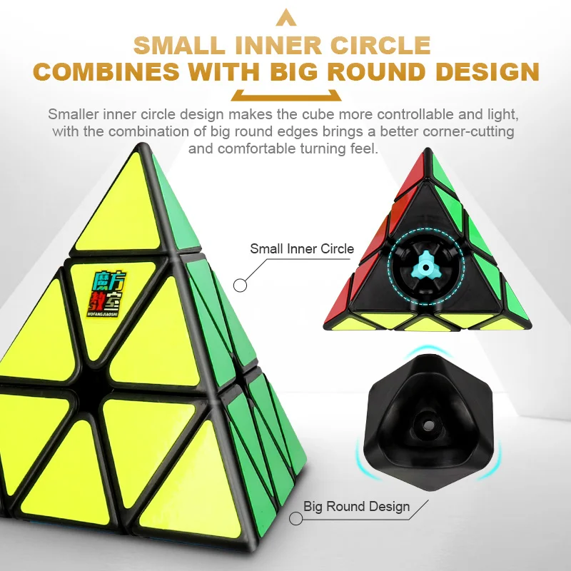 Speed Cube MoYu Mleilong 3x3 2x2 Pyramid Magic Cube Puzzle Toy