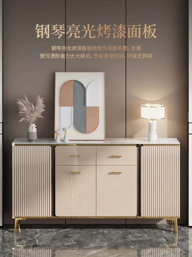 High-end sideboard narrow wine cabinet integrated with wall-mounted Italian landing luxury modern simple ins small cabinet