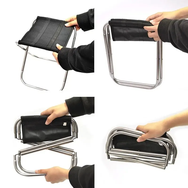 folding chair Portable Folding Fishing Chair Picnic Camping Stool Folding Small Stool Outdoor Aluminiun Alloy Fishing Chair