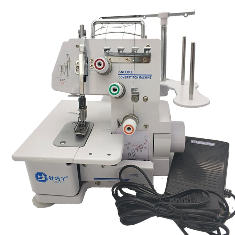 

Double Needle Flat Lock Machine Household Elastic Sewing Machine Commercial Sewing Electric Sewing Overlock Machine Eat Thick