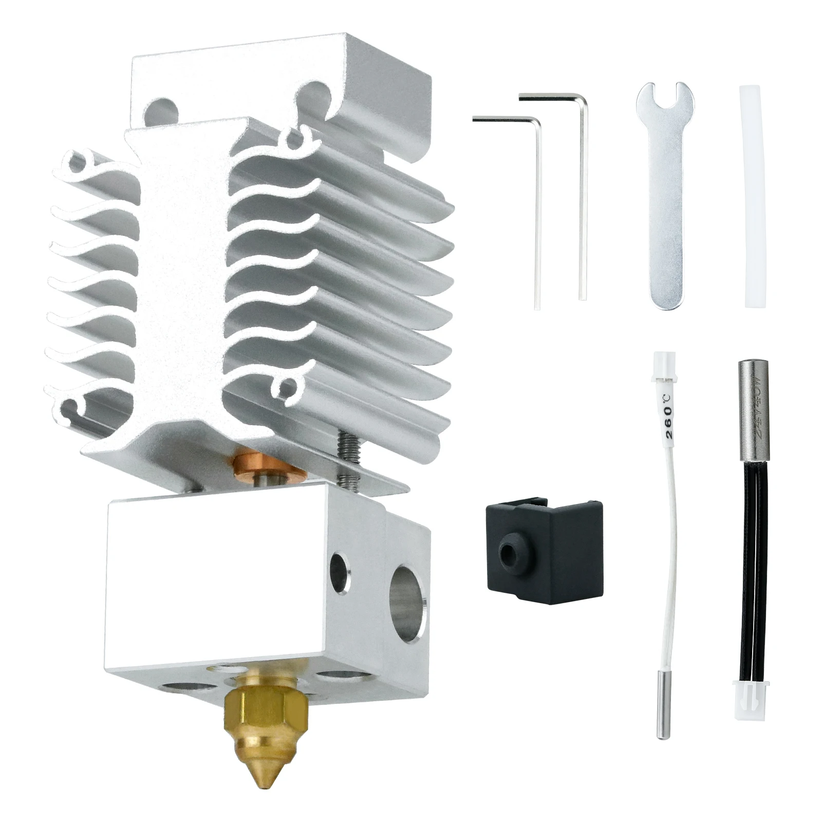 Advanced High-Temperature 3D Printer Hotend Upgrade Kit with Bimetallic Throat