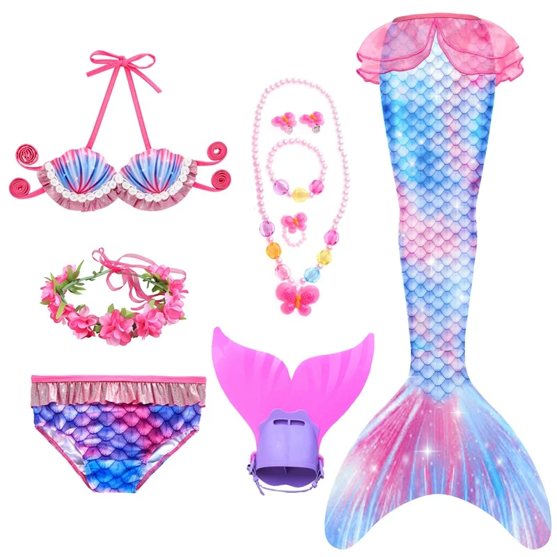 sexy halloween costumes for women Girls Swimsuits Mermaid Tail Cosplay Mermaid Costume Swimming With or No Monofin Kids Swimmable Children Swimwear Dress vampire costume women