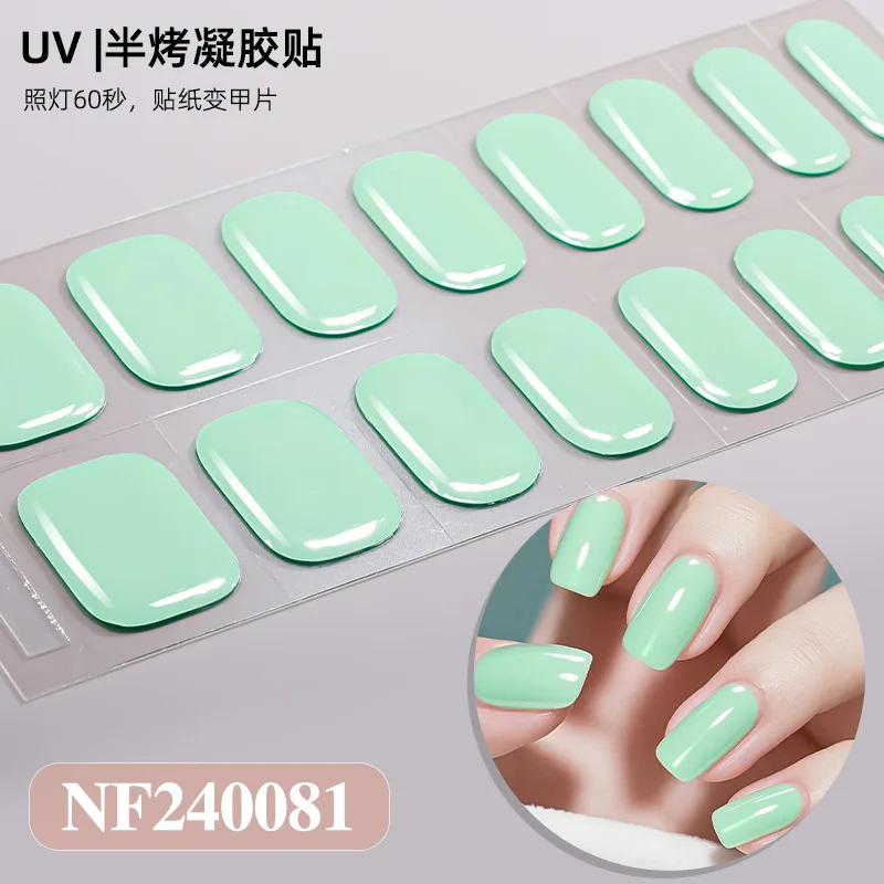 Premium Semi-Cured Nail Wraps Set - Waterproof, Long-Lasting Gel Nail Stickers