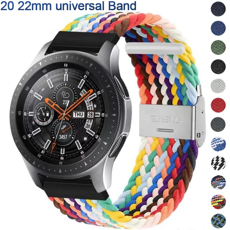 Nylon Braided Solo Loop Strap for Smartwatches - 20mm/22mm Band