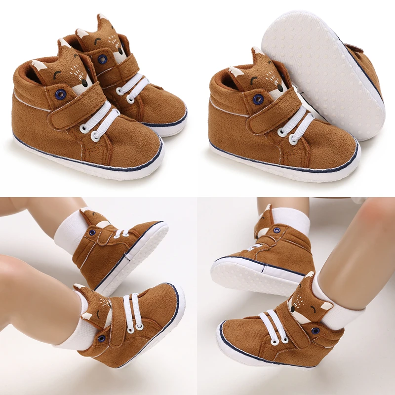 Spring and Autumn New Brown Baby Baptism Walking Shoes for Boys from 0 to 12 Months Soft Sole Lightweight Sports Shoes 6