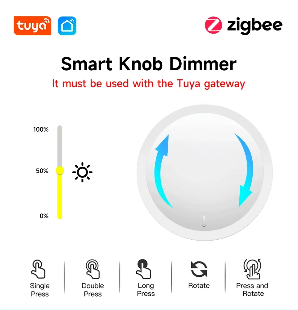 gadgets Tuya ZigBee Smart Home button Smart Knob Switch Wireless thumbnail 2