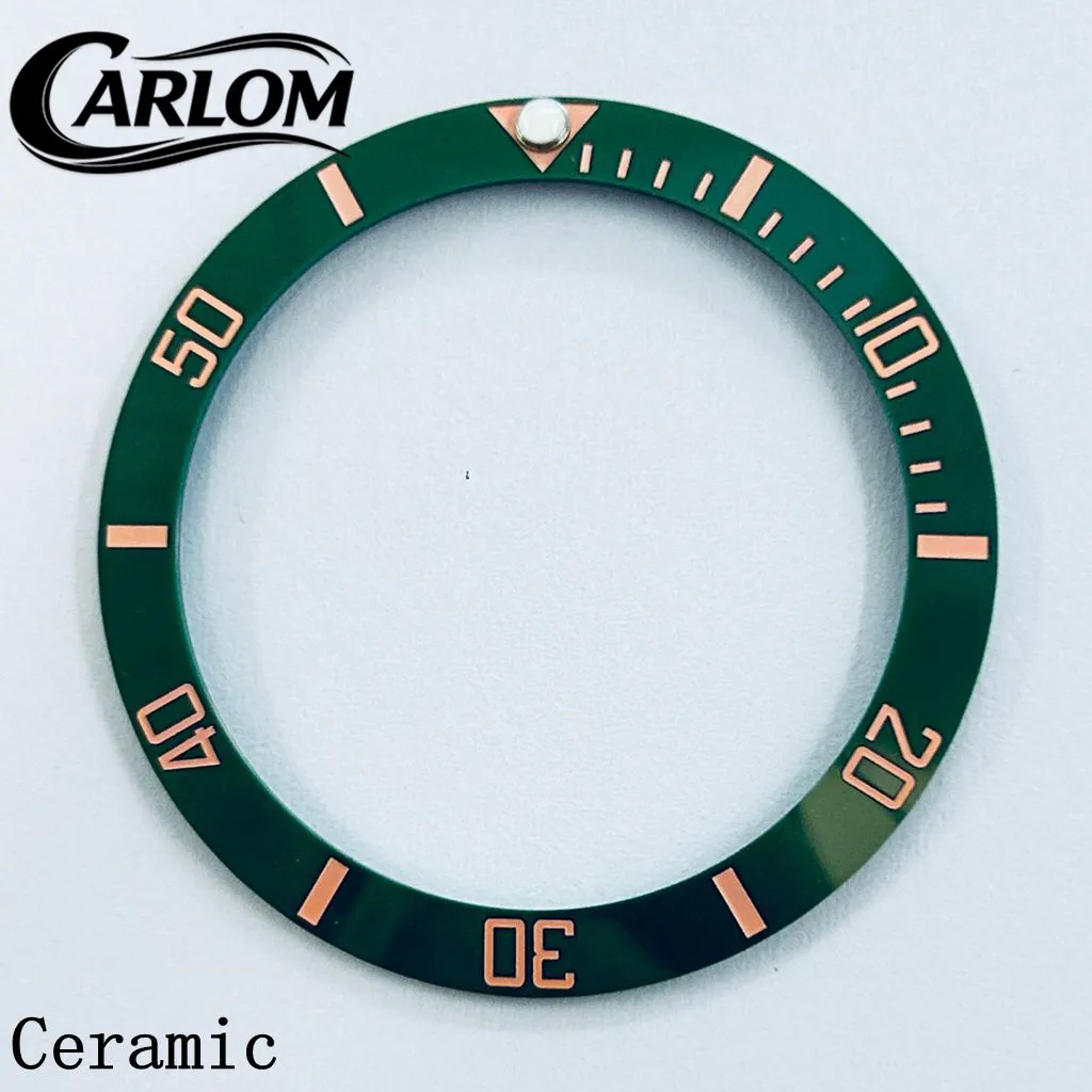 Black Blue Green Gray Ceramic Aluminium Sloping Bezel Insert