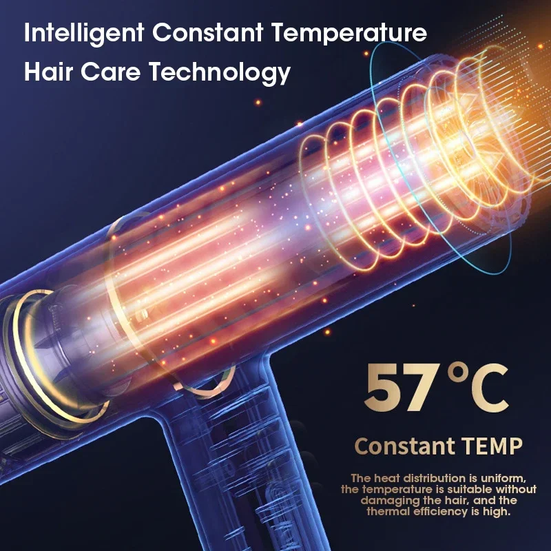Professional Hair Dryer Strong Wind Salon Dryer Hot Air and Cold Air Wind Negative Ionic Hammer Blower Dry Electric Hair Dryer 6