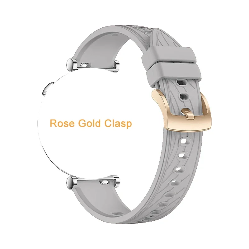 Elegant 18mm Two-Tone Classic Buckle Bracelet Strap in Silver/Gold