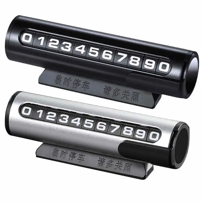 

Car Temporary Parking Number Plate ABS Alloy Automotive Stop Sign Parking Card Reliable Temporary Licence Plate Cars Accessories