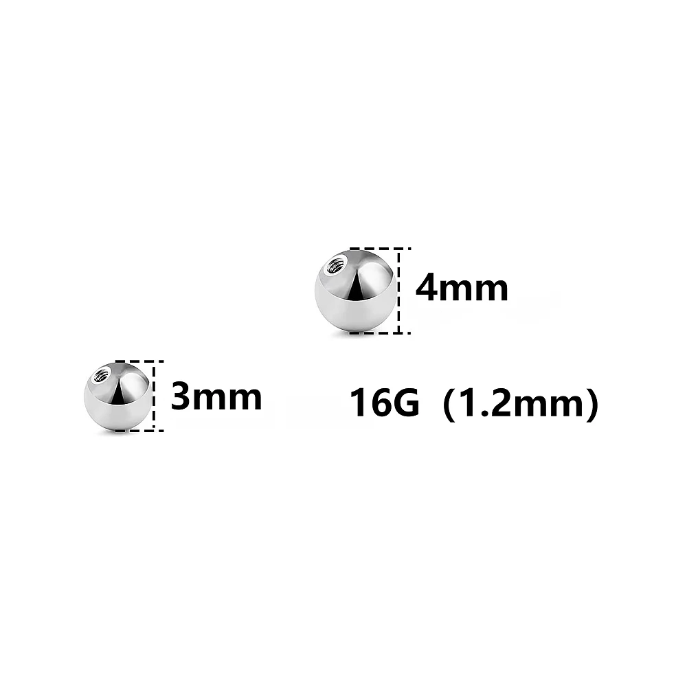 10 Pcs F136 Titanium Internal Thread Ball Conventional Multi -Dimensional Adaptation Outer Lever Puncture Jewelry Accessories