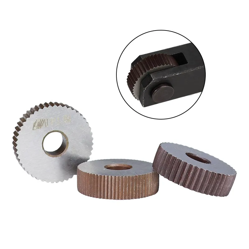 XCAN Wheel Lathe Knurling Tools 2.0mm Gear Shaper Cutter Straight Knurling Knife Inner Hole Embossing Wheel knurling tool set
