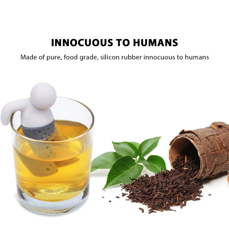 Silicone Tea Strainer Cute Cartoon Lazy Portable Creative Villain Filter Brewing Making Teapot Kitchen Accessories tea infuser tea strainer tea filter