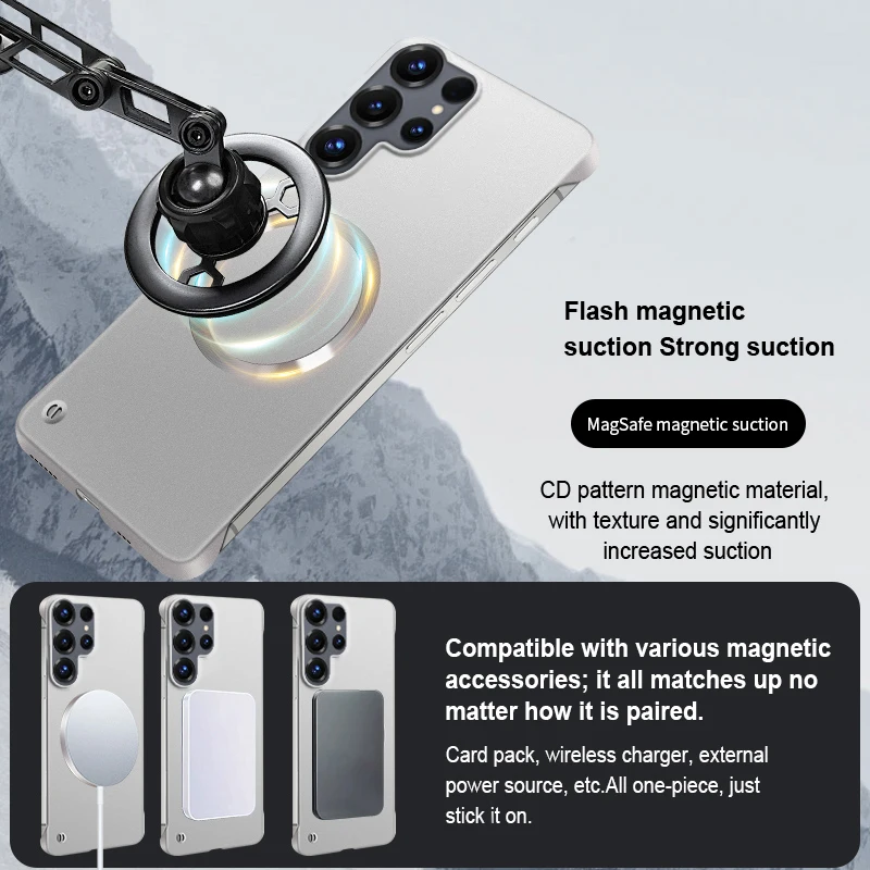 Ultra Thin Metallic Paint Magnetic Frameless Cooling Hard PC Case Cover