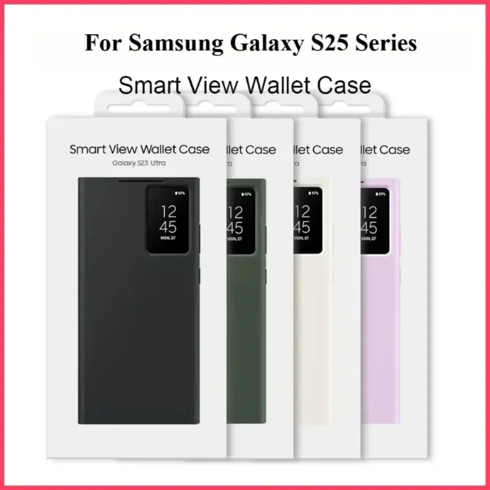 Premium Business Leather Flip Case with LED Display and Card Pockets