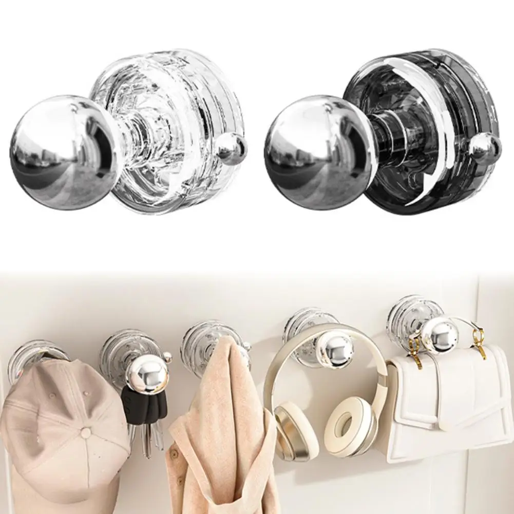 Anti-slip Suction Cup Door Handle No Drilling Shower Handle Plastic Transparent Safe Grip For Bathroom Bathtub Glass Door