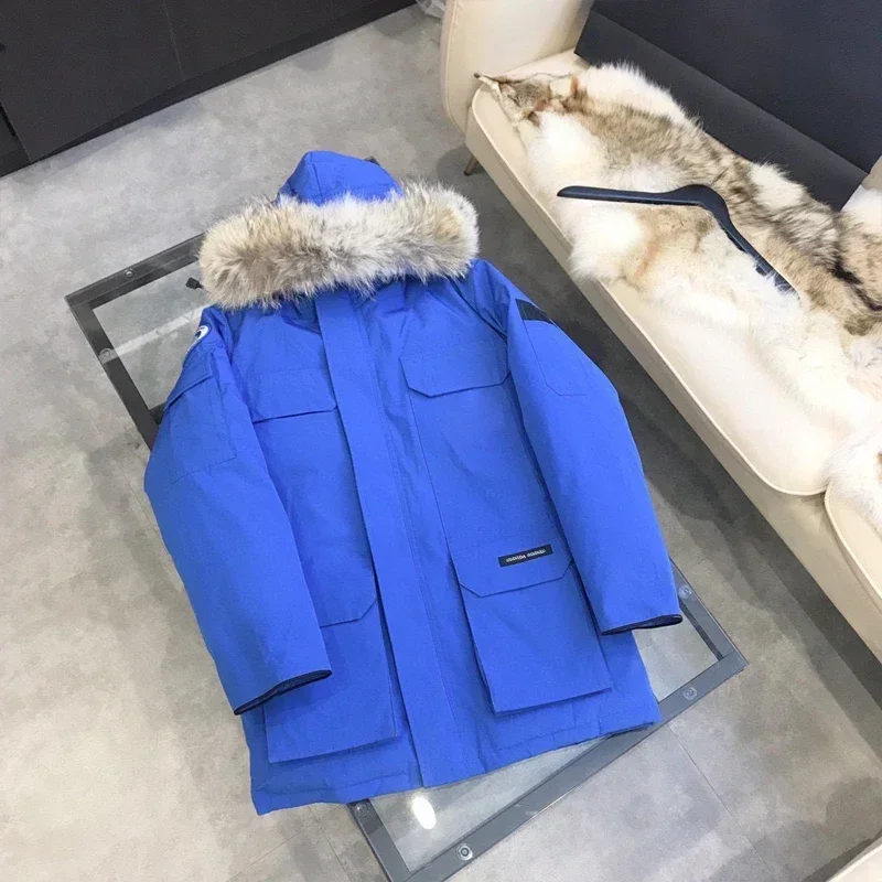 New Canadian Design High Quality 80% White Goose Down Winter Mid Length Couple Wear Jacket Men's And Women's Thickened Warm Coat 4