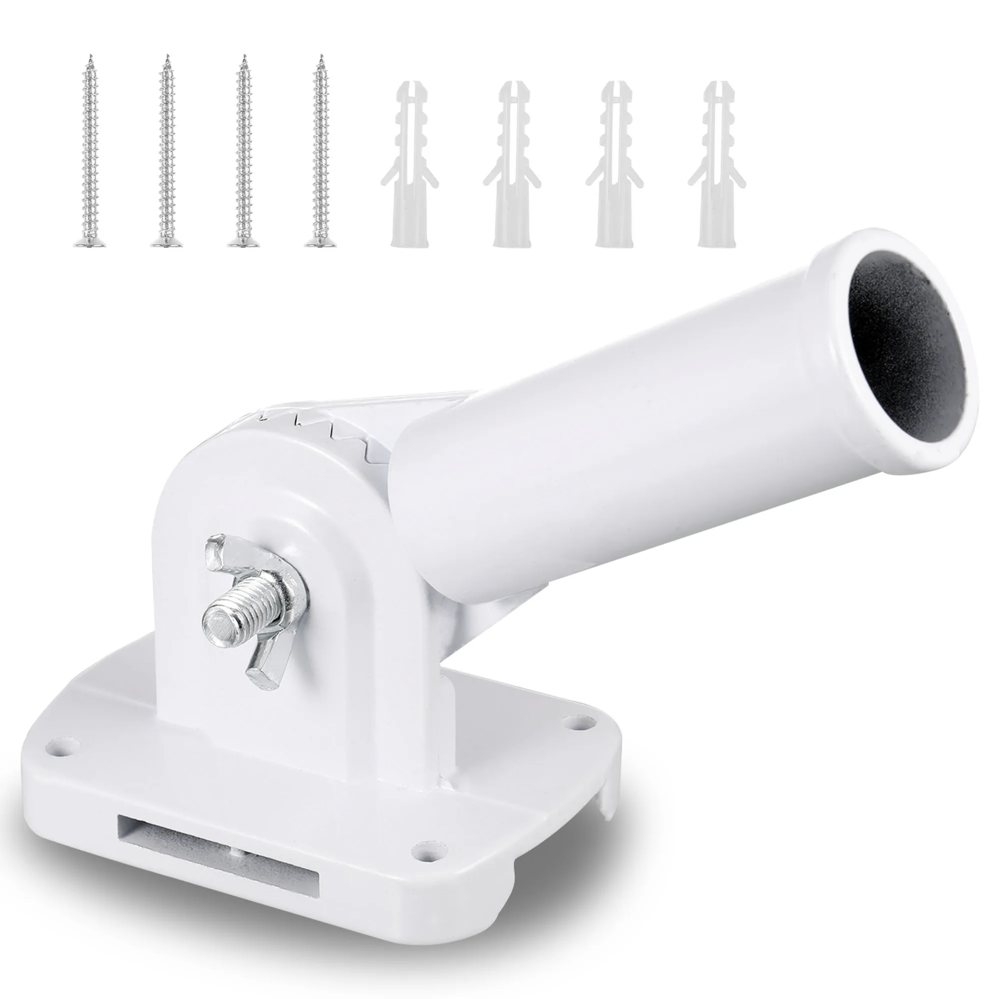 Heavy Duty House Flag Pole Holder Bracket Wide Application Multi-Position Mounting Matte Surface