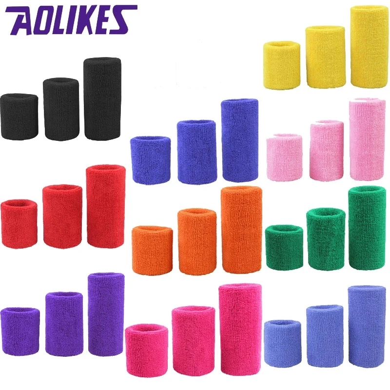 

Wrist 1PCS Support Tower AOLIKES Wristband Tennis/Basketball/Badminton Sports Protector Sweatband 100% Cotton Gym Wrist Guard