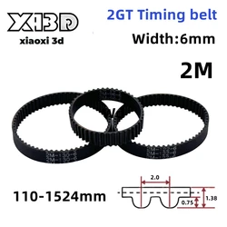 High - Performance GT2 Closed Loop Timing Belt for 3D Printers - Durable 6mm Rubber Synchronous Belt