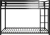 DHP Miles Low Metal Bunk Bed Frame for Kids, With Built-in Ladder, High Guardrail and Metal Slats, Floor Bed Bottom Bunk, No Box 4