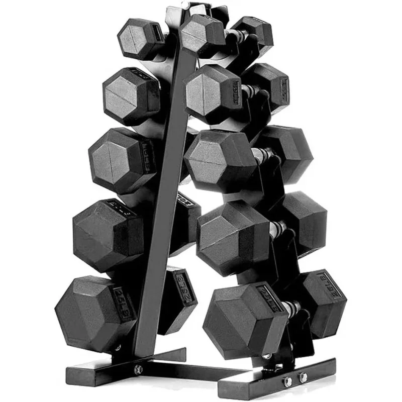 PAPABABE Dumbbell Set 60 Lb,100 Lb,150 Lb,170 Lb,210 Lb,230 Lb Dumbbells With Rack For Home Gym Strength Training And Fitness