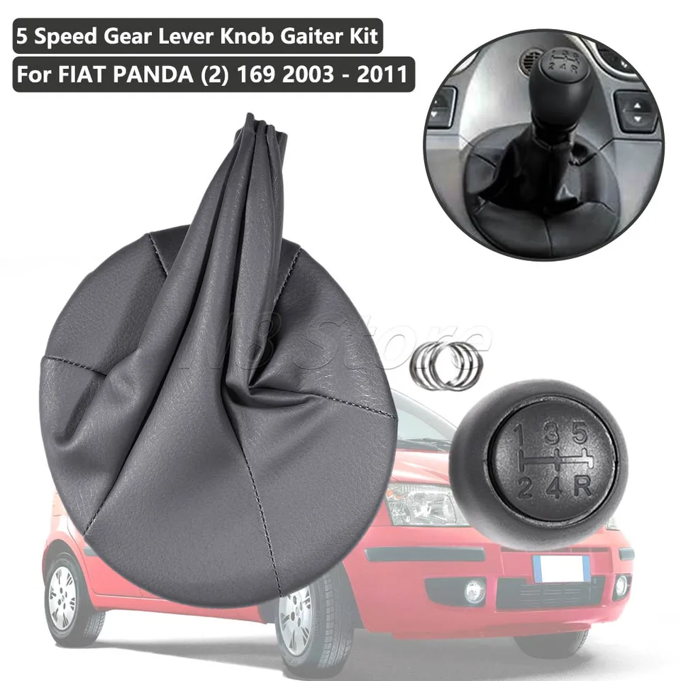 Pomello Del Cambio In Plastica Per Fiat Panda 169 (2003-2011) E Fiat 500/500C (2007-2013) – Ricambio Grigio, Facile Da Installare