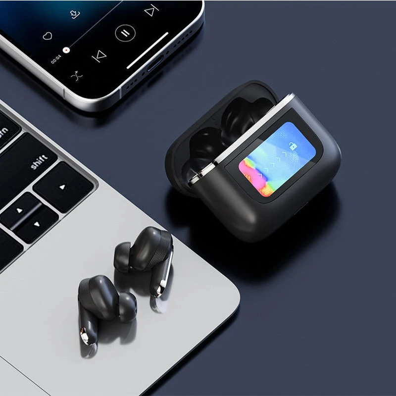 Wireless Bluetooth translation headphones business full-color touch screen translation earbuds simultaneous headphone