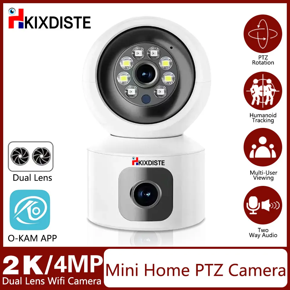 4Mp Ip Wifi Survalance Camera Security Night Vision Telecamere Di Sorveglianza A Colori Ai Automatic Human Tracking Indoor Video Cam