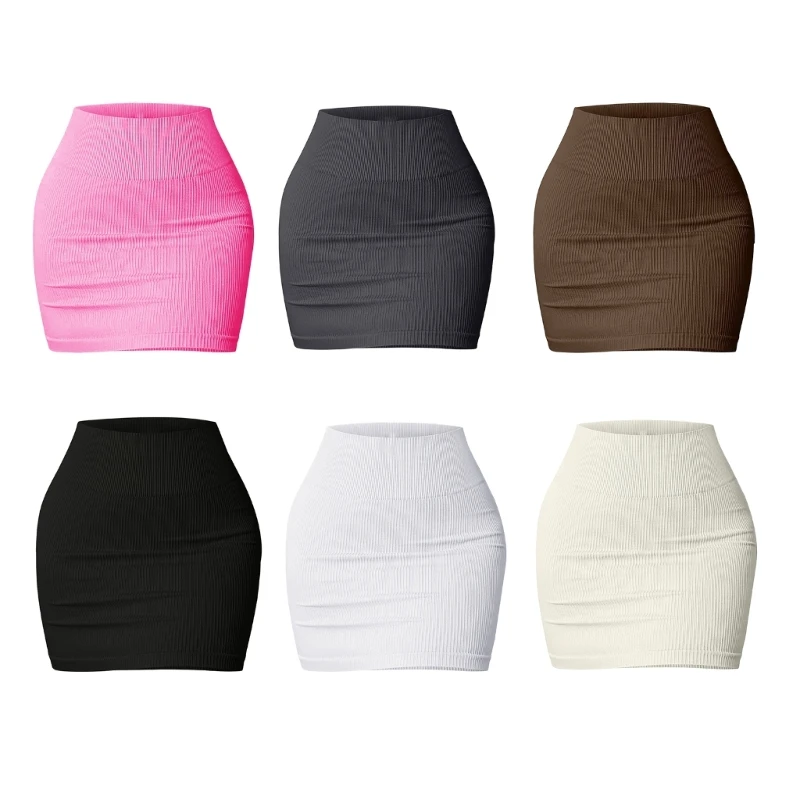 

Women Above Knee Basic Short Bodycon Skirt Casual Summer Mini Short Skirts