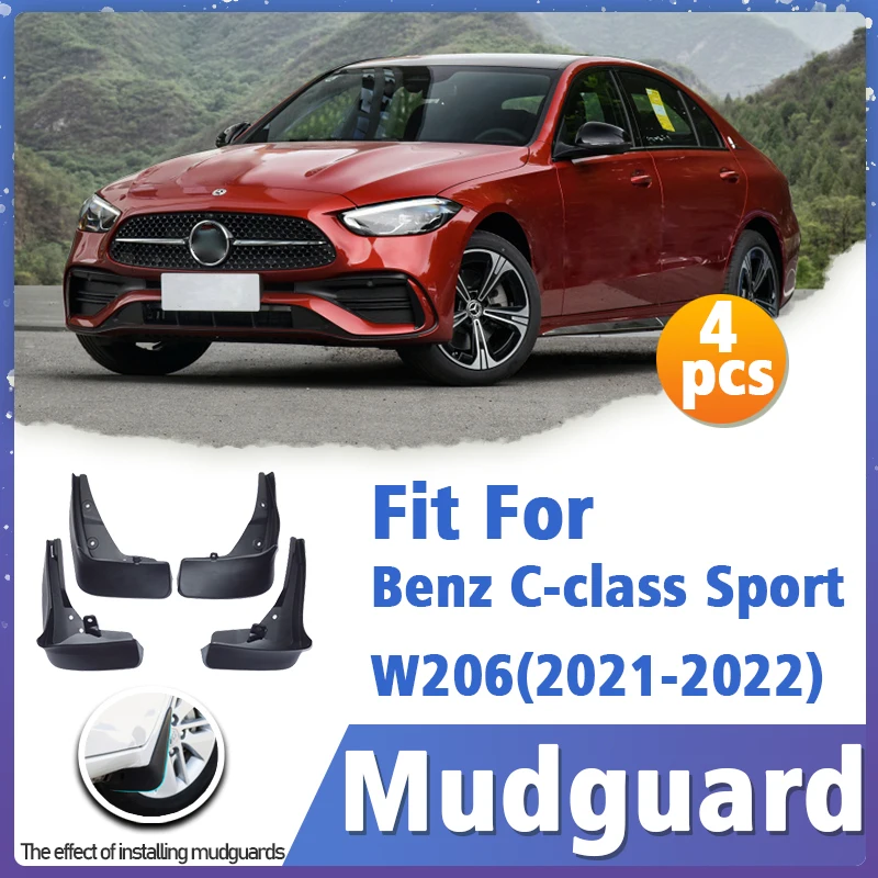 

For Mercedes Benz C-class Sports W206 2021-2022 Front Rear Mudflaps Mudguard Car Accessories Auto Styline Splash Guard Fender