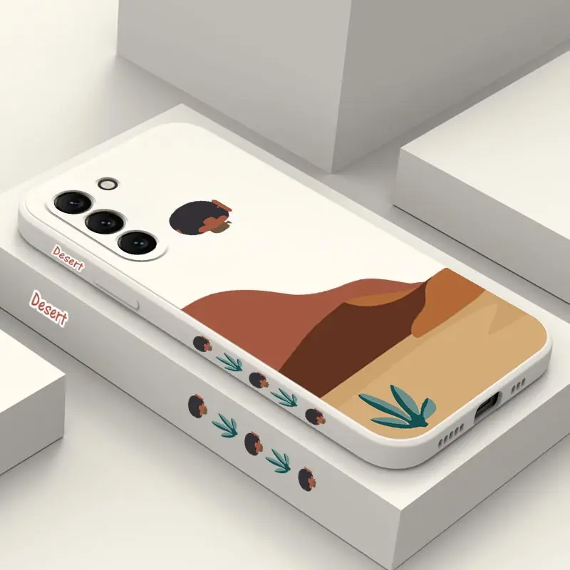 Custodia Per Telefono In Silicone Sand Dunes Per Samsung Galaxy S23 S23Fe S23Plus S23Ultra S21Plus S20Plus S22Ultra S22 S21Fe S20 S10 Cover
