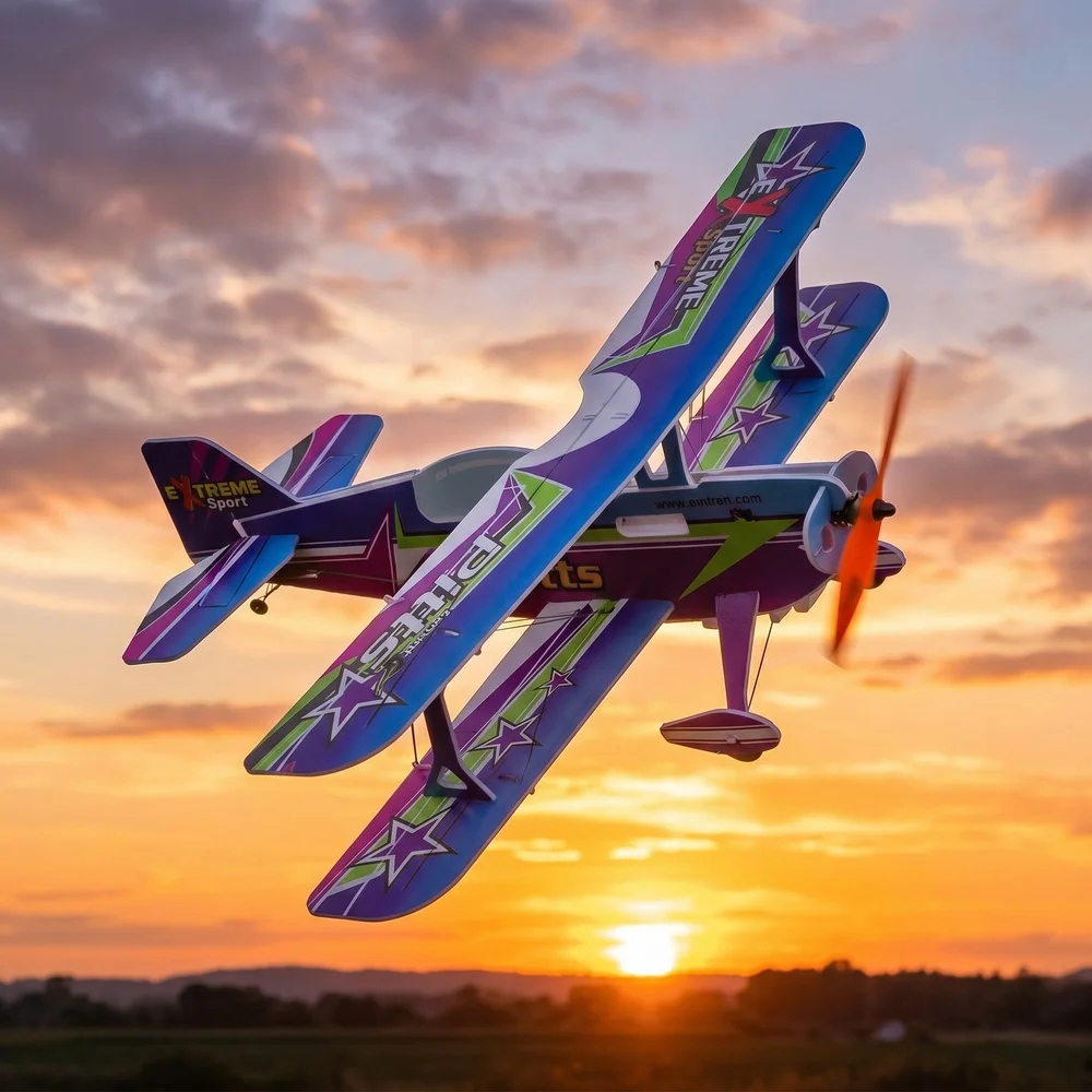 Micro Indoor Foam Sport 3D Biplane - Lightweight RC Plane Toy, 450mm Wingspan, Hot Seller