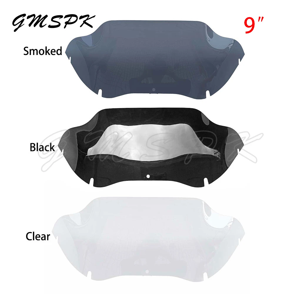 

Black/Smoke/Clear 9" Motorcycle Tint Windshield Windscreen Case Fit for Harley Touring Road Glide FLTR FLTRX 1998-2013