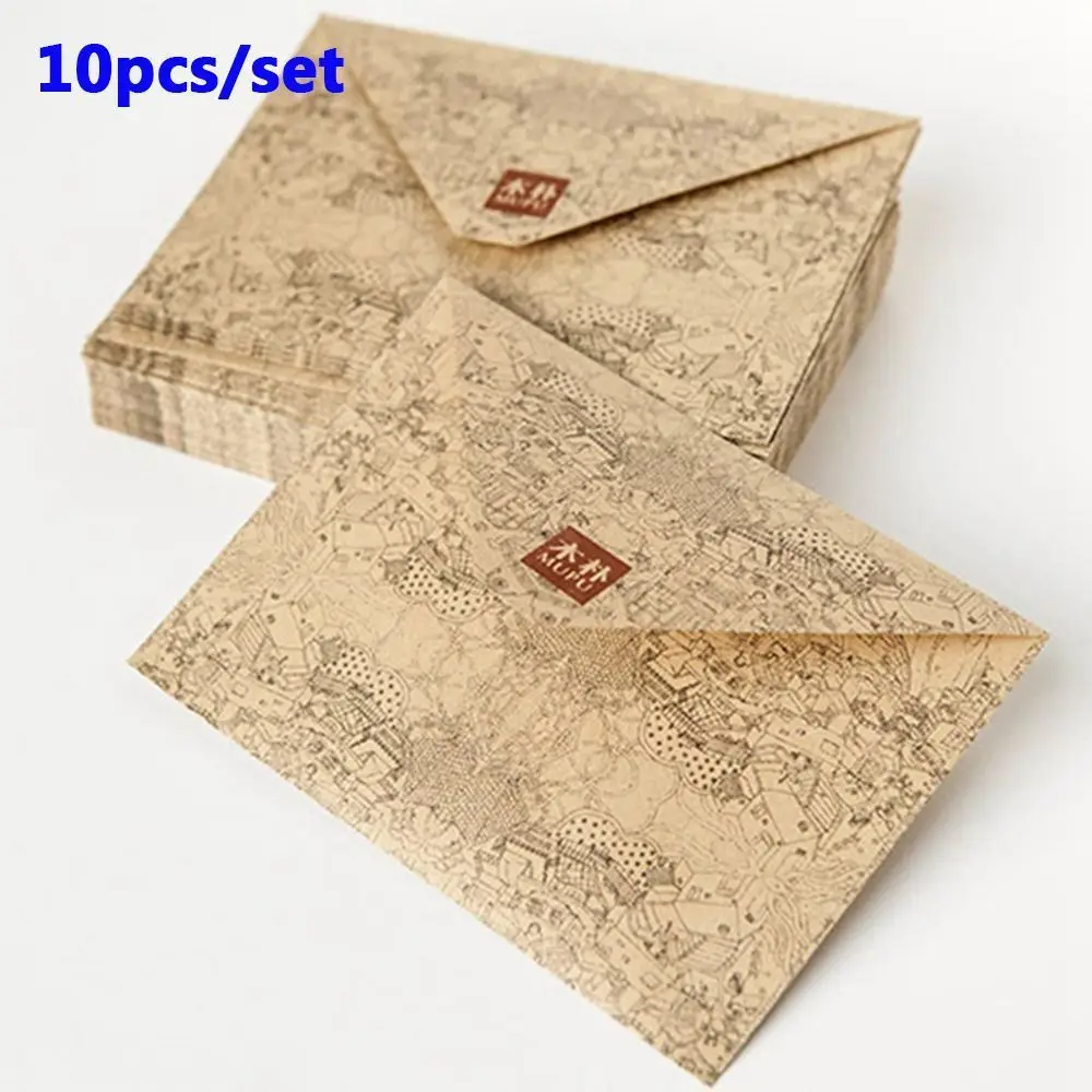 

Creative Greeting Card Brown Office Supplies Vintage Envelope Envelopes School Stationery Postcards Cover