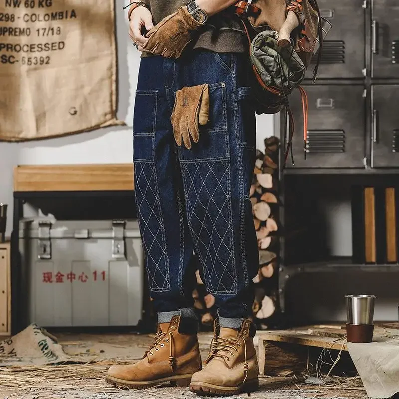 Work Wear Stylish Work Jeans Men's Stretchy Cargo Workwear Denim