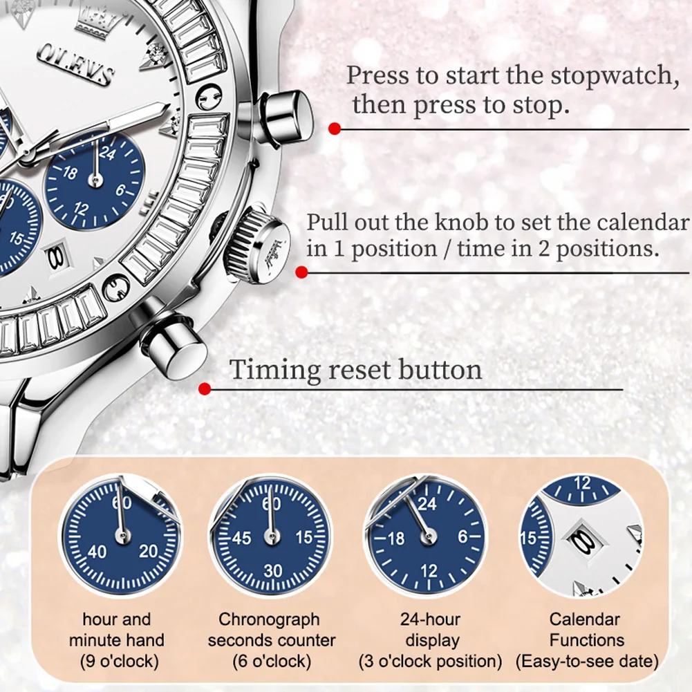 OLEVS Top Brand Watch for Women Luxury Jewelry Design Rose Ceramics Quartz Wristwatches Waterproof Fashion Ladies Watches