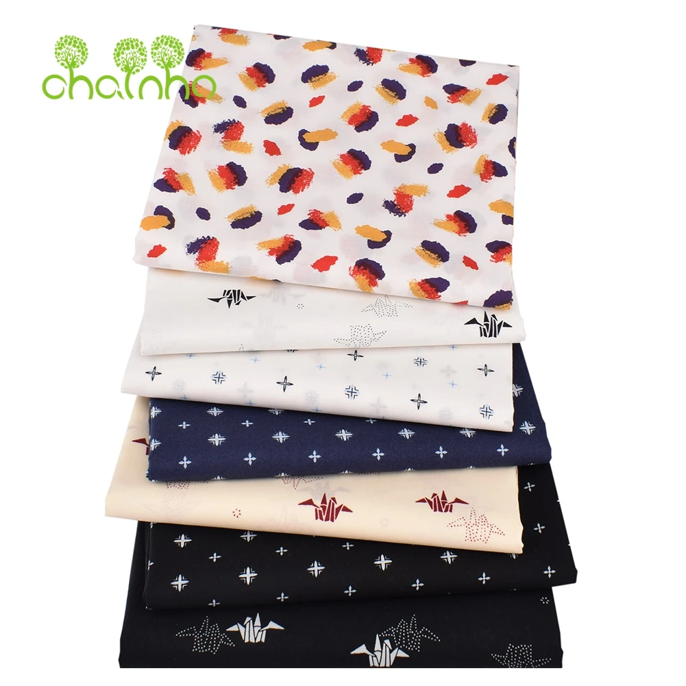 Chainho,Printed Plain Weave Poplin Cotton Fabric,DIY Sewing Quilting Material,Patchwork Cloth,Cartoon Series,3 Sizes,15PC81