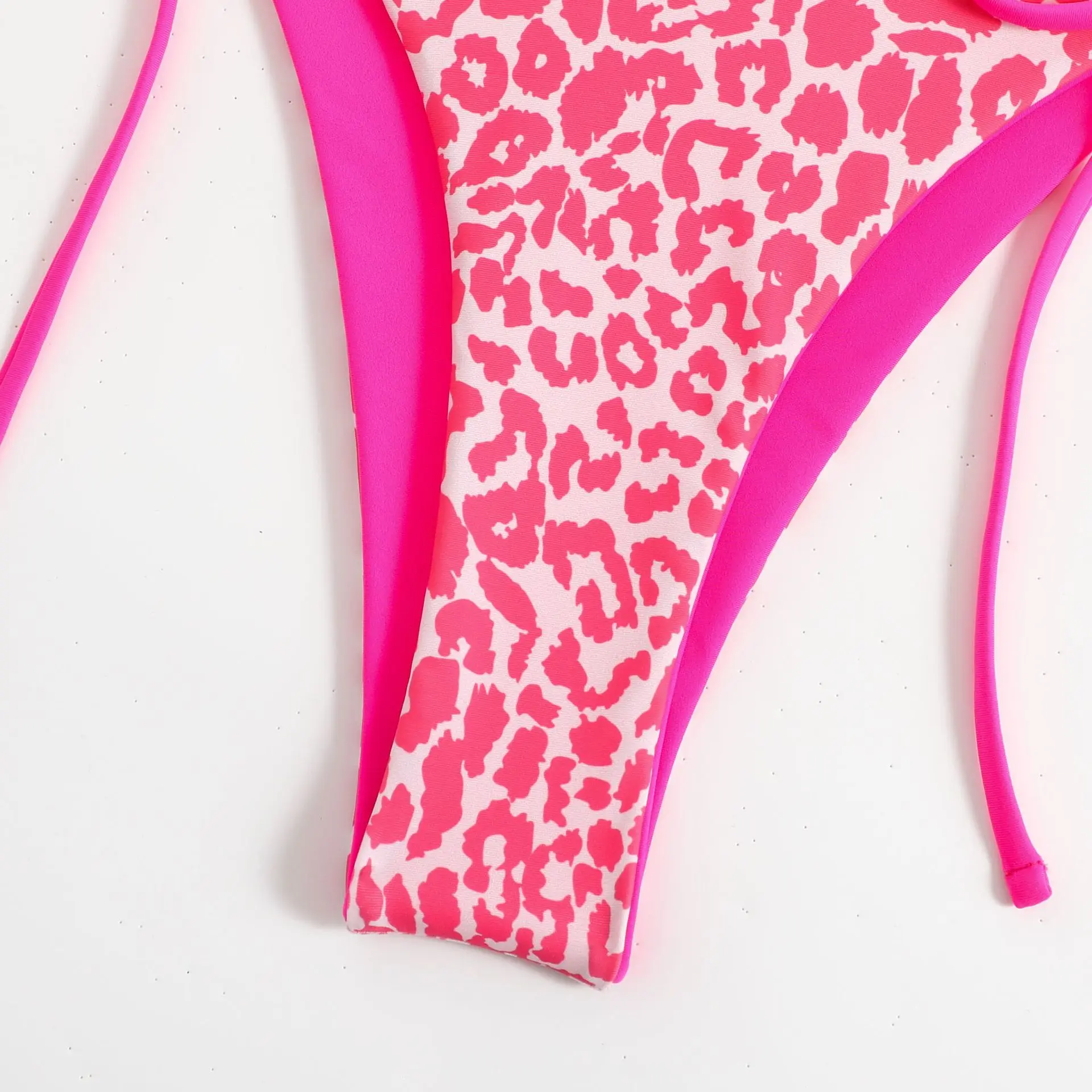 2024 Mini Leopard Pattern Bikinis Set Women High Cut Strap Push Up Swimwear Sexy Swimwear Padded Swimwear Summer Beach Vacation - Image 6