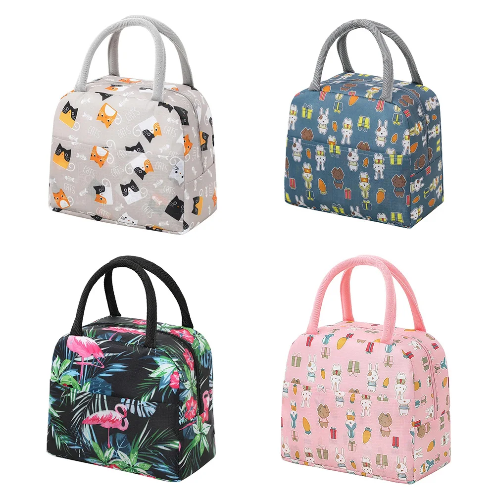 Portable Lunch Bags Thermal Insulation Lunch Box Storage Bag Children's School Lunch Box Bag Picnic Storage Large Capacity Tote