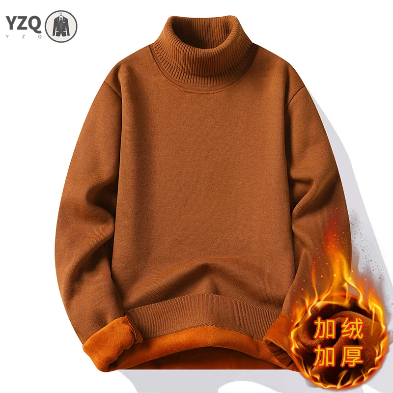 Sweatwear Mens Anti-pilling High Quality Knitted Turtleneck Sweater Slim Fit Long Sleeve Pullover Solid Color Trend Men Clothing view 4