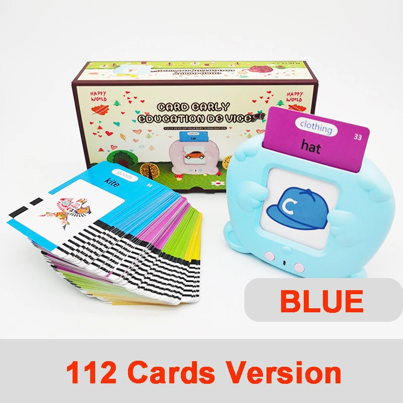 Bead Talking Flash Card Macchina per l'apprendimento dei più piccoli Flashcard per bambini Giocattolo Montessori Libro audio elettronico per lingua educativa precoce