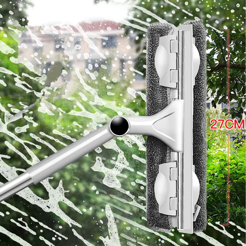Glass Cleaning Mop Telescopic Rod Window Cleaning Tools Windows Wiper Long Handle Washing Window Brush Cleaner Products For Home 2