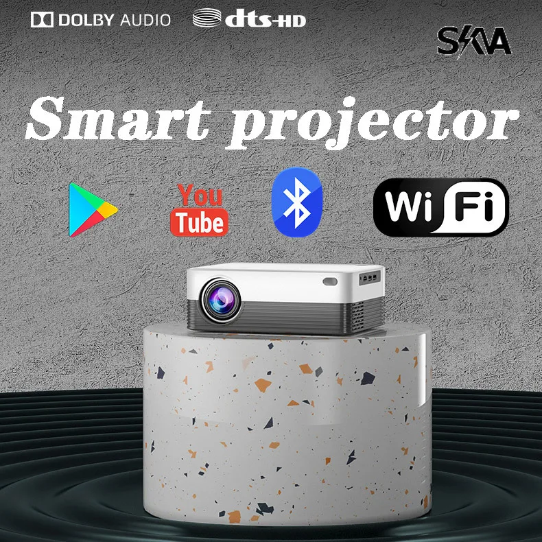 WIFI Projector Android 10.0 System Build in YouTube Support Voice Suitable for Home Theater Consumer Electronics Projetor new android system otdr