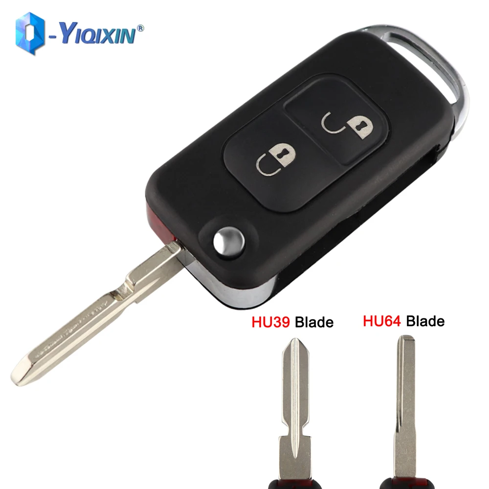 YIQIXIN 2 Button HU64 HU39 Blade Flip Key Cover Case For Mercedes C CL S SL SLK ML Benz W168 W124 W202 W203 B200 A160 E113 A C E